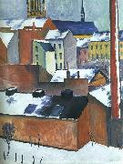 August Macke St.Mary's in the Snow painting